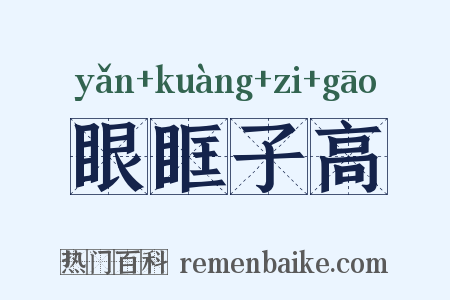 眼眶子高是什么意思的图片